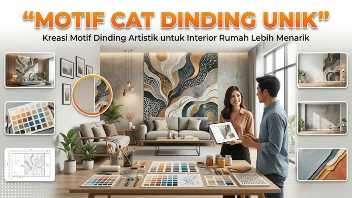 motif cat dinding unik