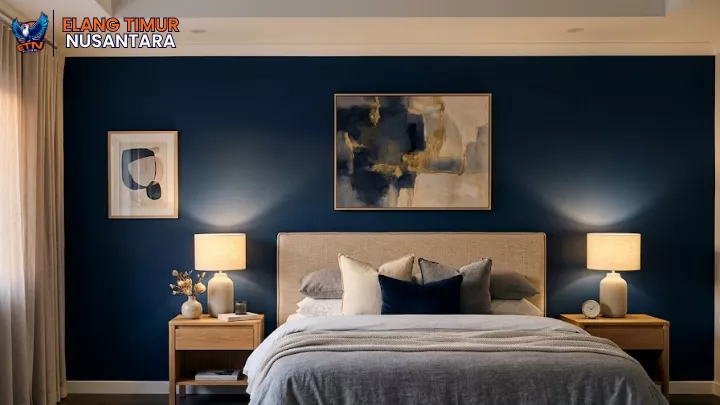 cat dinding rumah warna biru