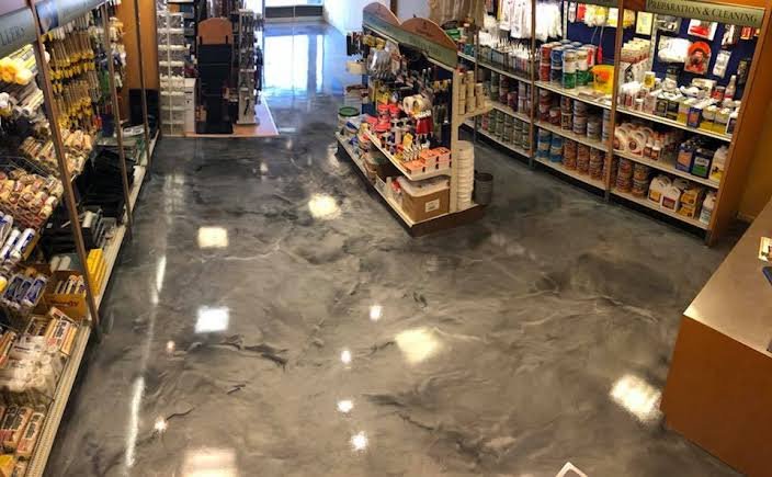 Epoxy Lantai Supermarket dan Minimarket