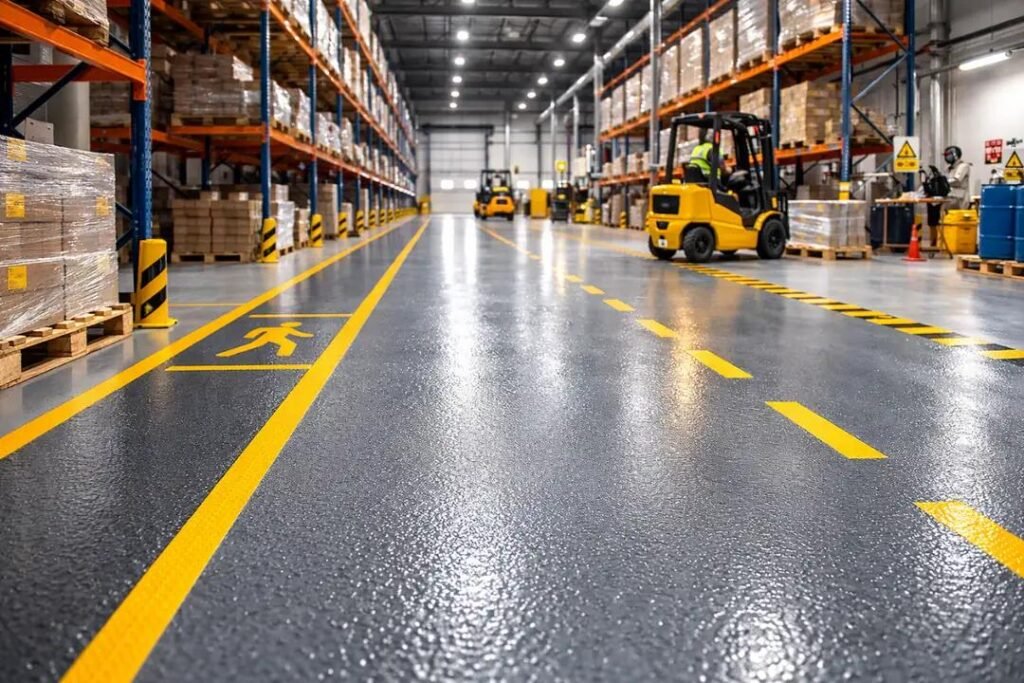 Kenapa Kawasan Industri di Sidoarjo Banyak Pilih Epoxy Lantai Heavy Duty?